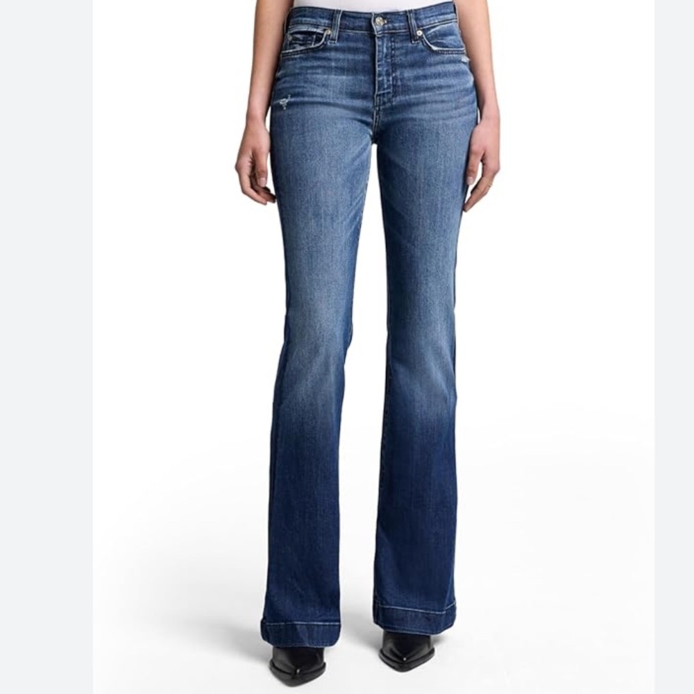 NEW Holt Renfrew 7Men Kind Straight Leg Blue Faded  Jeans Size 28